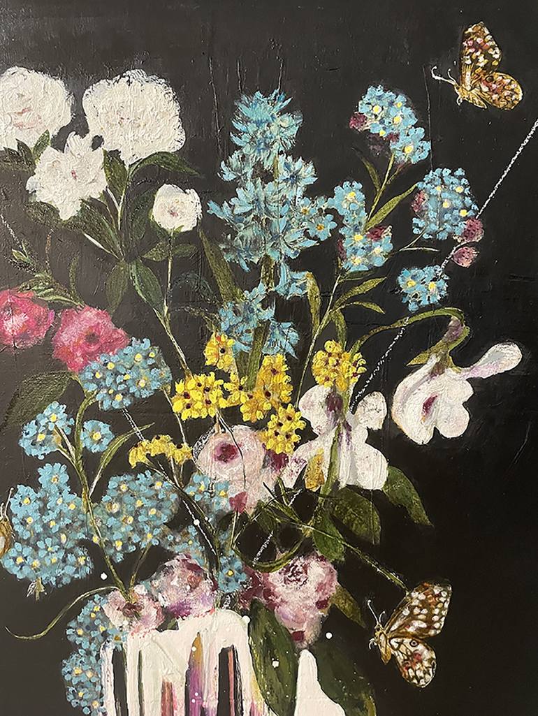 Original Floral Painting by Karenina Fabrizzi