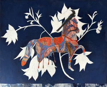 Original Art Deco Horse Paintings by Karenina Fabrizzi