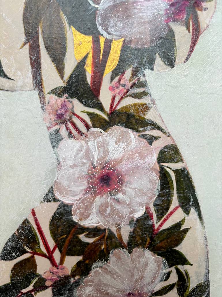 Original Art Nouveau Floral Drawing by Karenina Fabrizzi