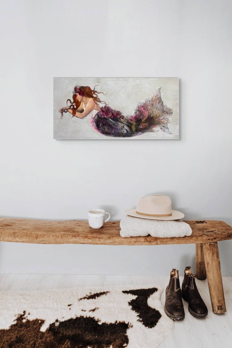 Original Art Nouveau Classical Mythology Painting by Karenina Fabrizzi