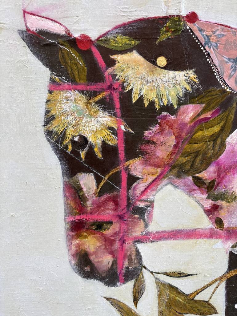 Original Romanticism Horse Painting by Karenina Fabrizzi
