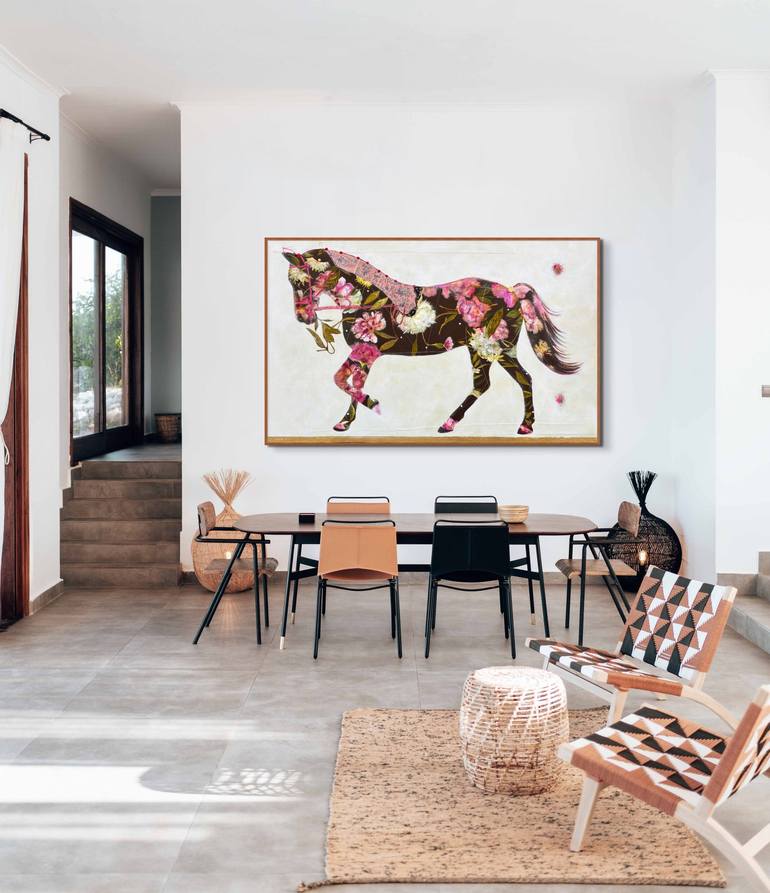 Original Romanticism Horse Painting by Karenina Fabrizzi