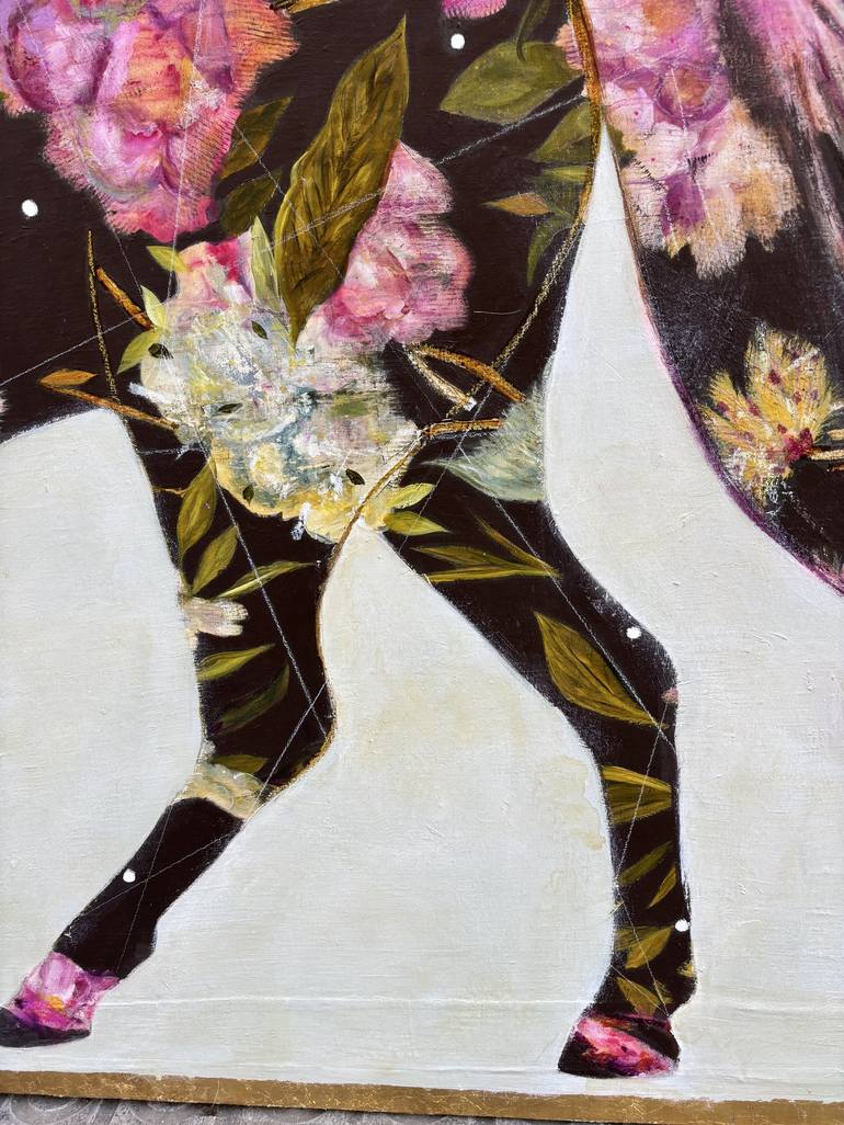 Original Romanticism Horse Painting by Karenina Fabrizzi