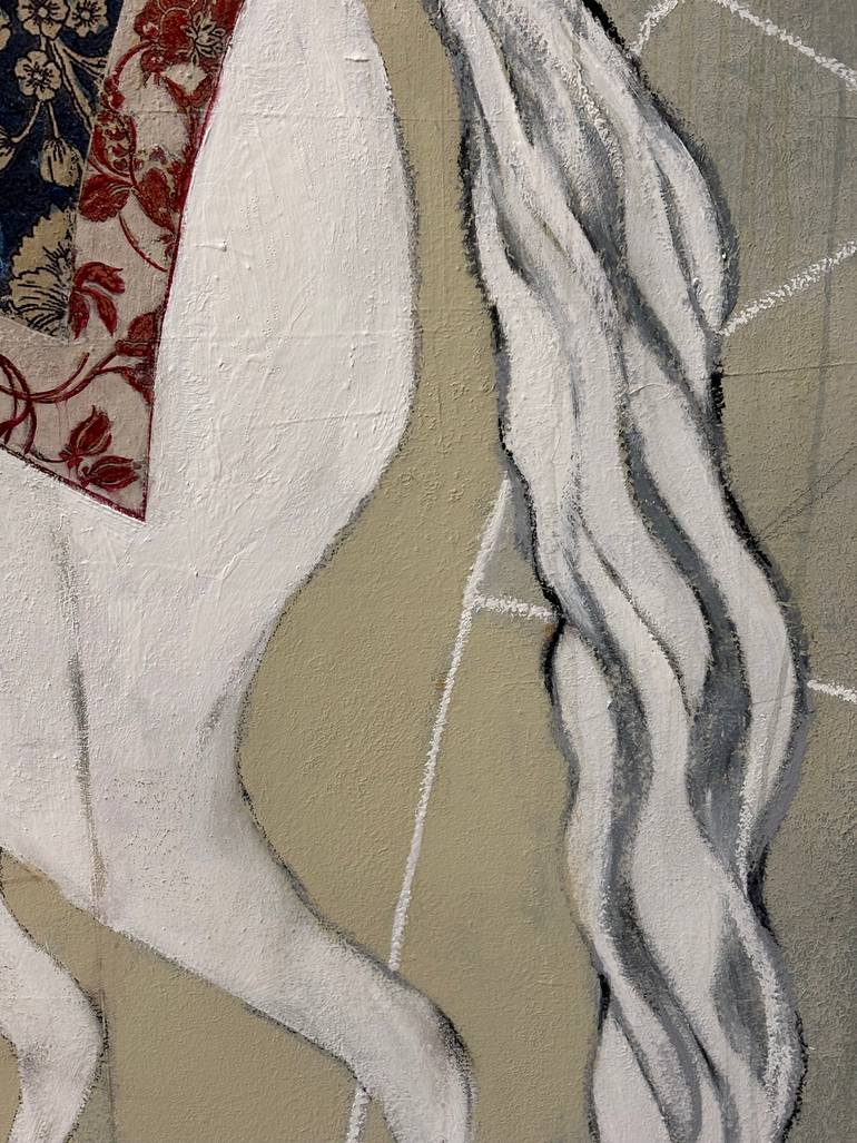 Original Romanticism Horse Painting by Karenina Fabrizzi