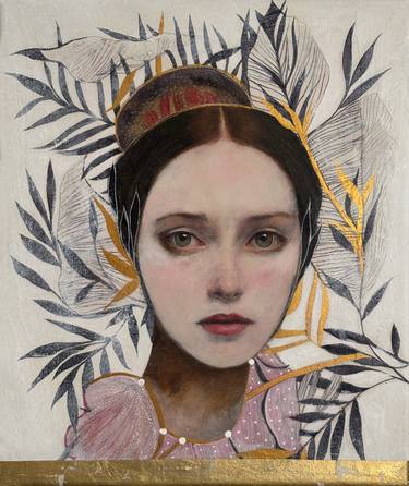 Original Minimalism Floral Paintings by Karenina Fabrizzi