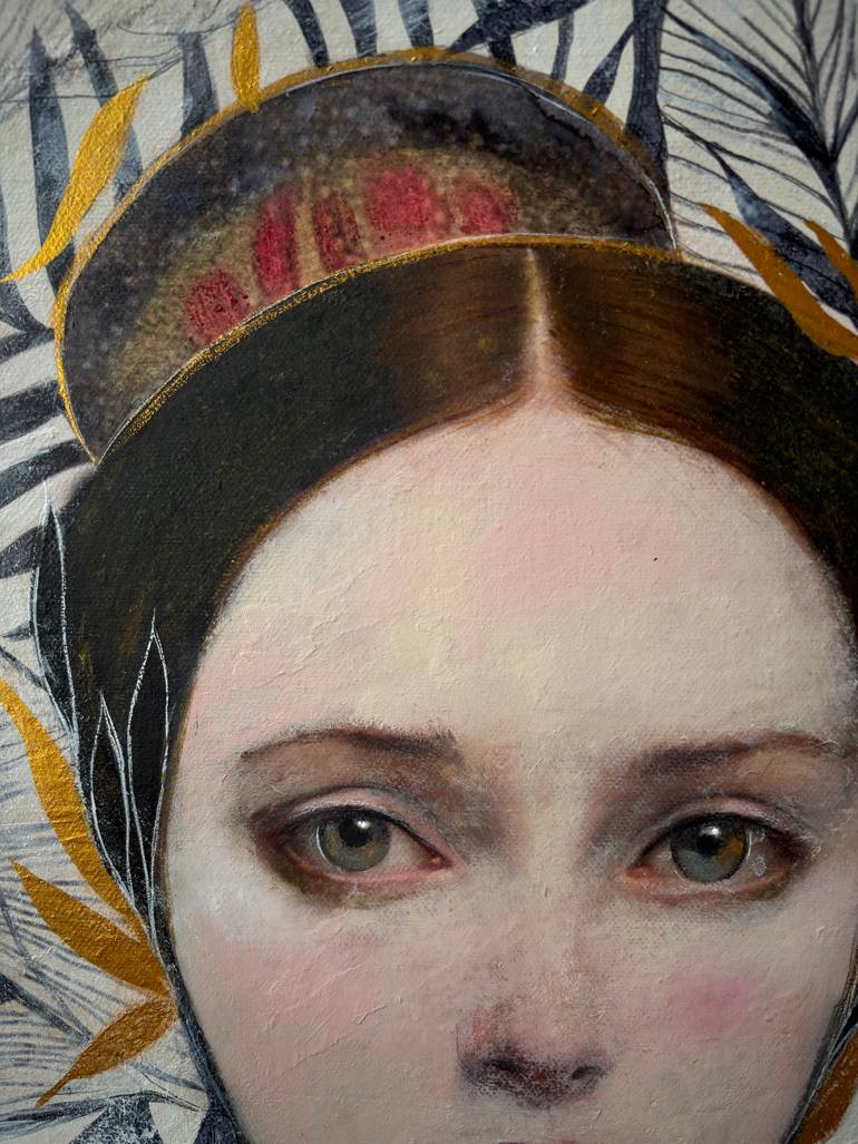 Original Minimalism Floral Painting by Karenina Fabrizzi