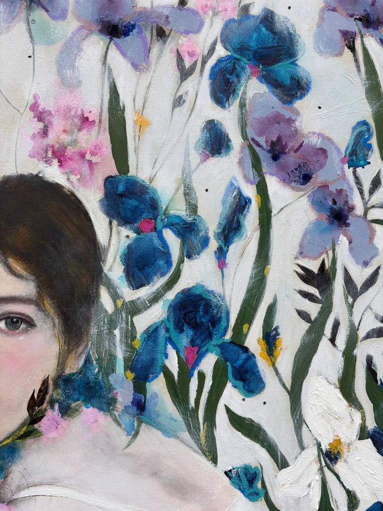Original Expressionism Floral Painting by Karenina Fabrizzi