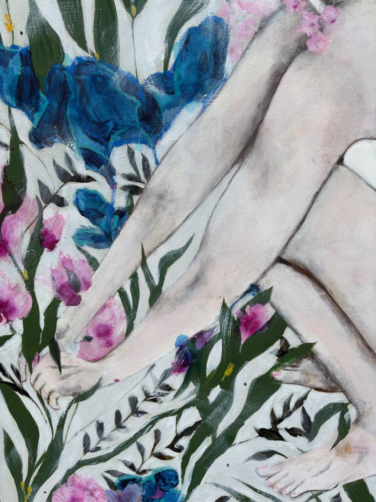 Original Expressionism Floral Painting by Karenina Fabrizzi
