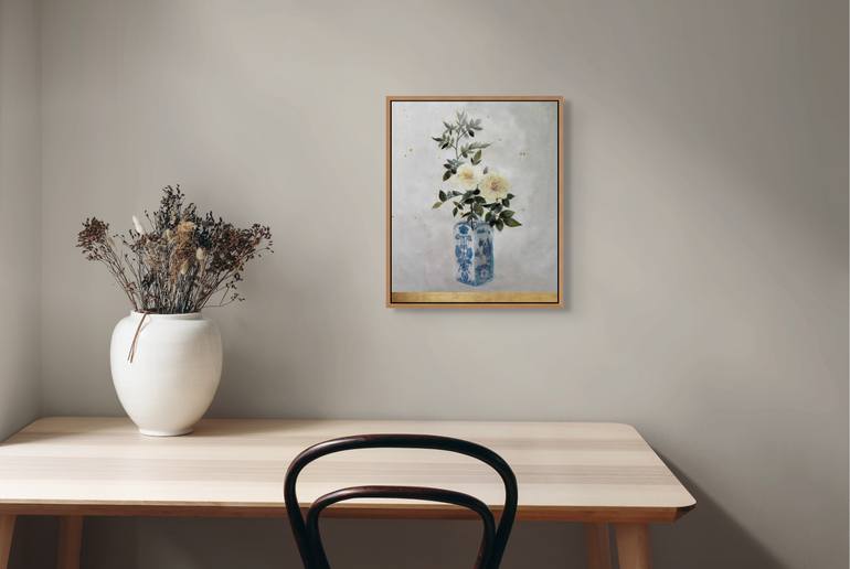 Original Rococo Floral Painting by Karenina Fabrizzi