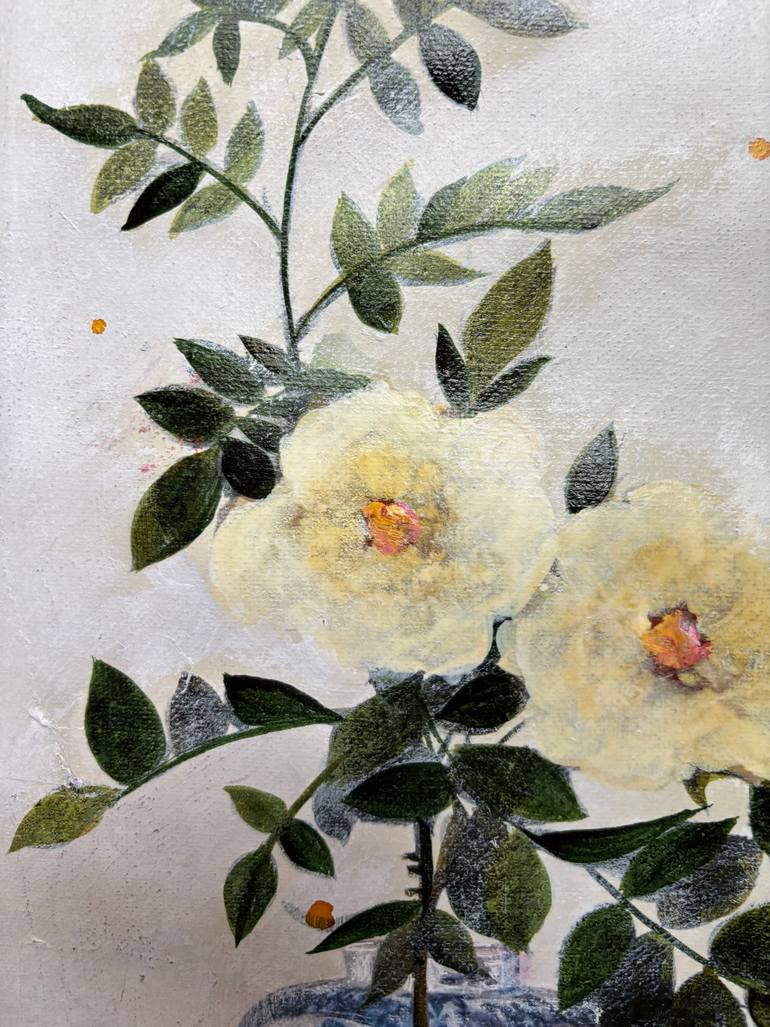 Original Rococo Floral Painting by Karenina Fabrizzi