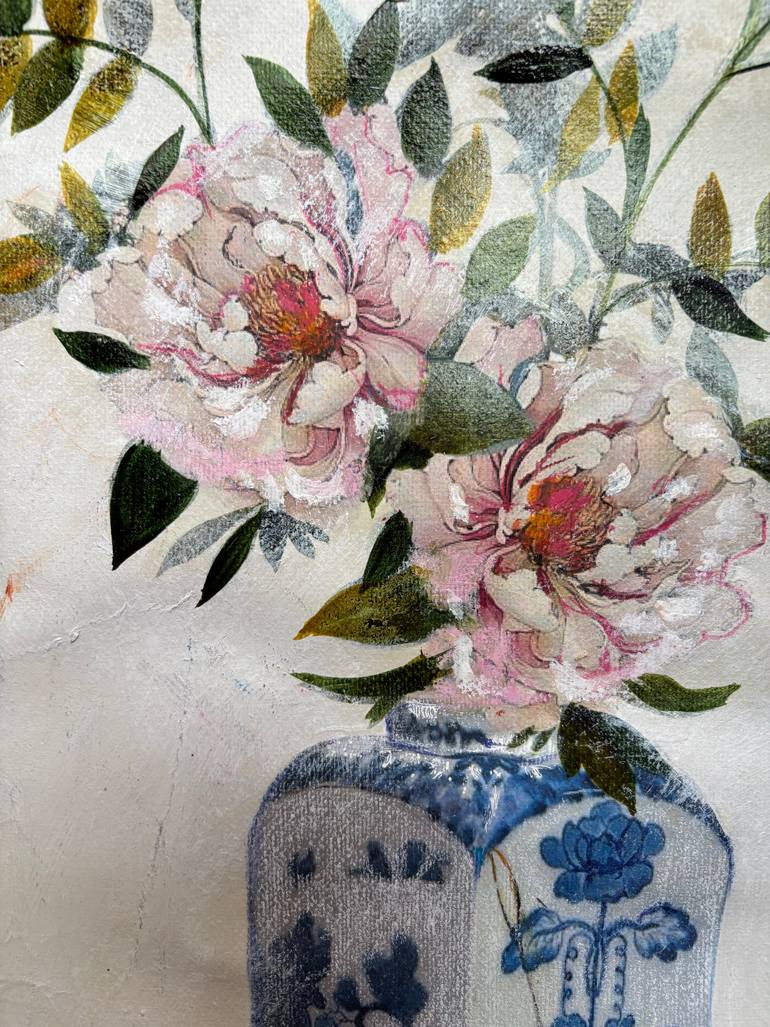 Original Baroque Floral Painting by Karenina Fabrizzi
