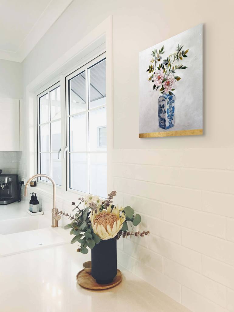 Original Baroque Floral Painting by Karenina Fabrizzi