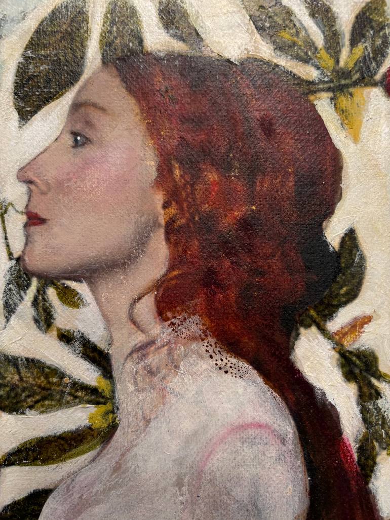 Original Antique Women Painting by Karenina Fabrizzi