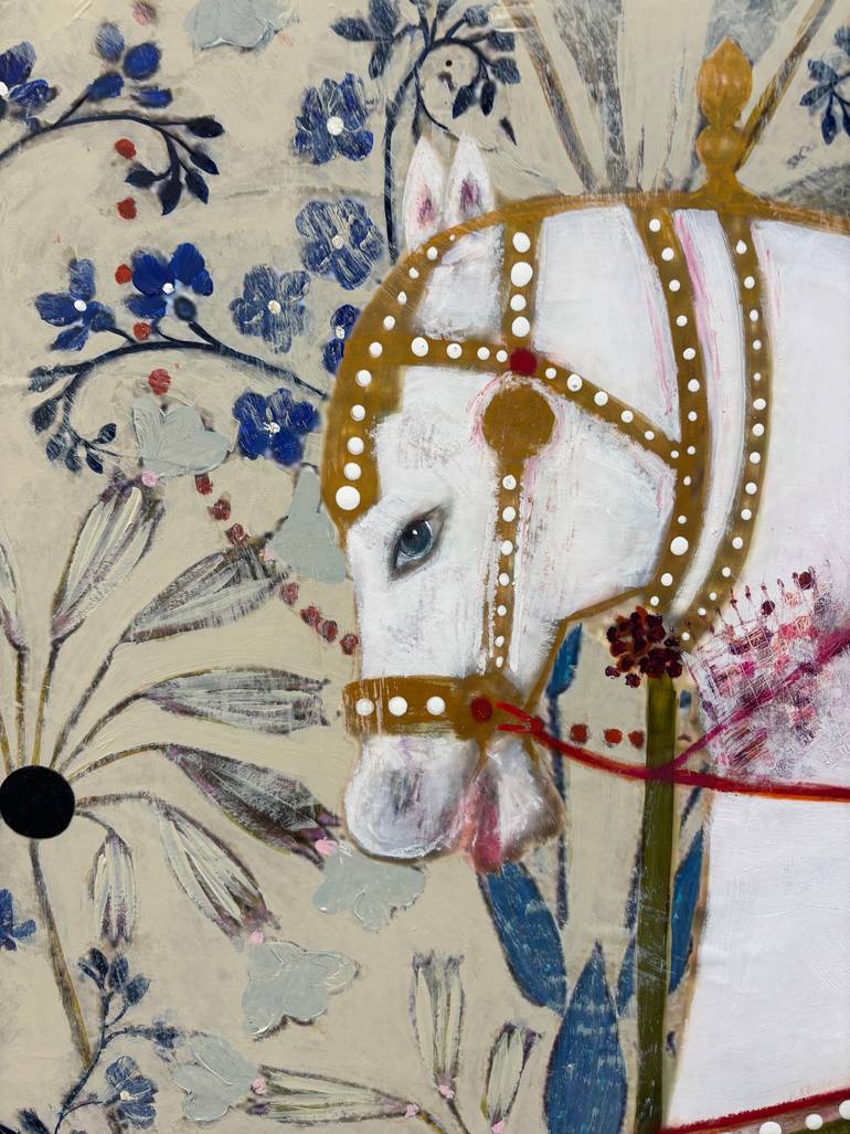 Original Antique Animal Painting by Karenina Fabrizzi