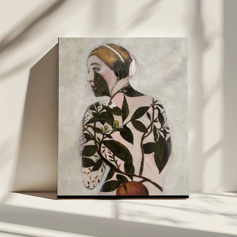 Original Baroque Botanic Painting by Karenina Fabrizzi