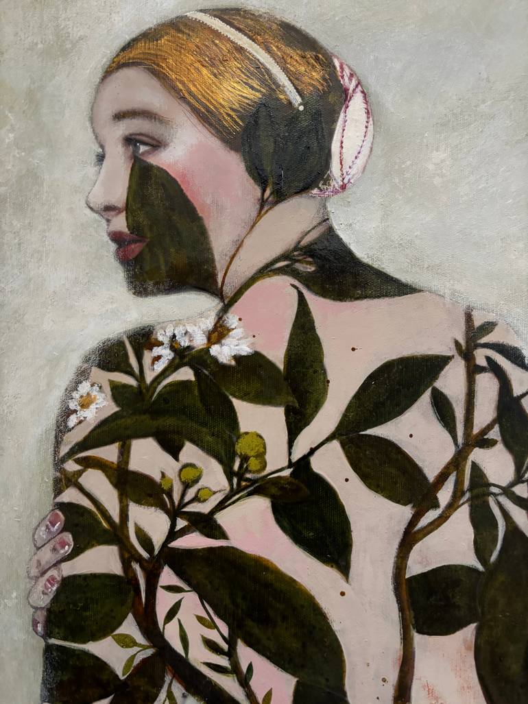 Original Baroque Botanic Painting by Karenina Fabrizzi