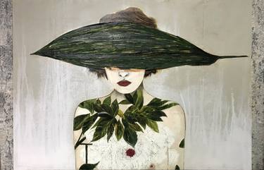 Saatchi Art Artist Karenina Fabrizzi; Painting, “Green portrait” #art