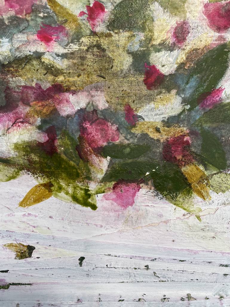 Original Abstract Expressionism Floral Painting by Karenina Fabrizzi