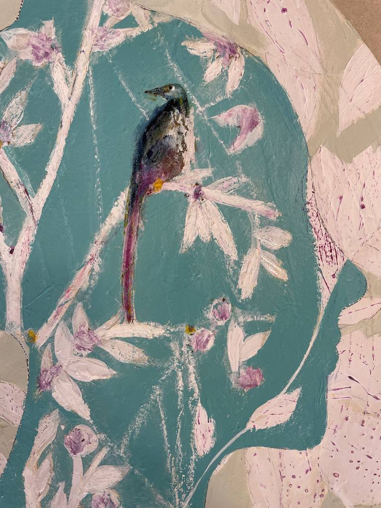 Original Minimalism Botanic Painting by Karenina Fabrizzi