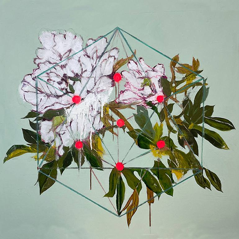 Original Abstract Geometric Painting by Karenina Fabrizzi