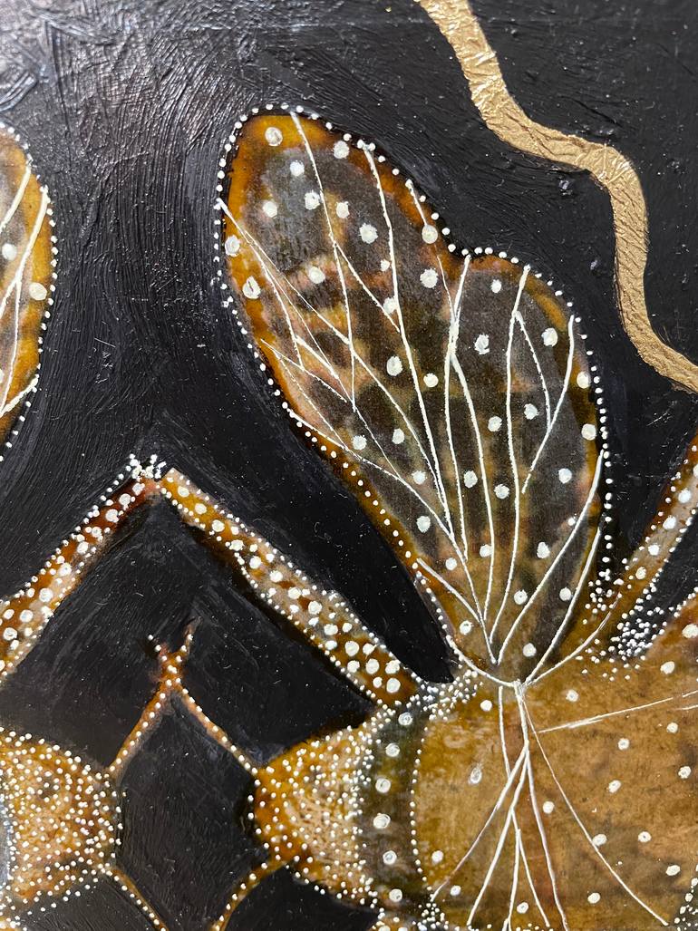 Original Folk Botanic Painting by Karenina Fabrizzi
