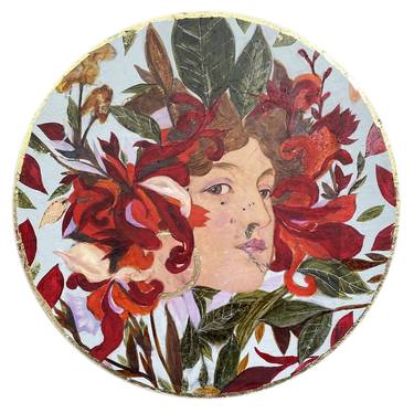Saatchi Art Artist Karenina Fabrizzi; Painting, “Art Nouveau girls 002” #art