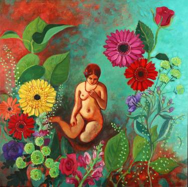 Summer Goddess- oil painting by Alexandra Brown thumb