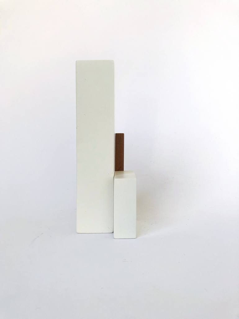 Original Cubism Geometric Sculpture by Anne Juliette Deschamps