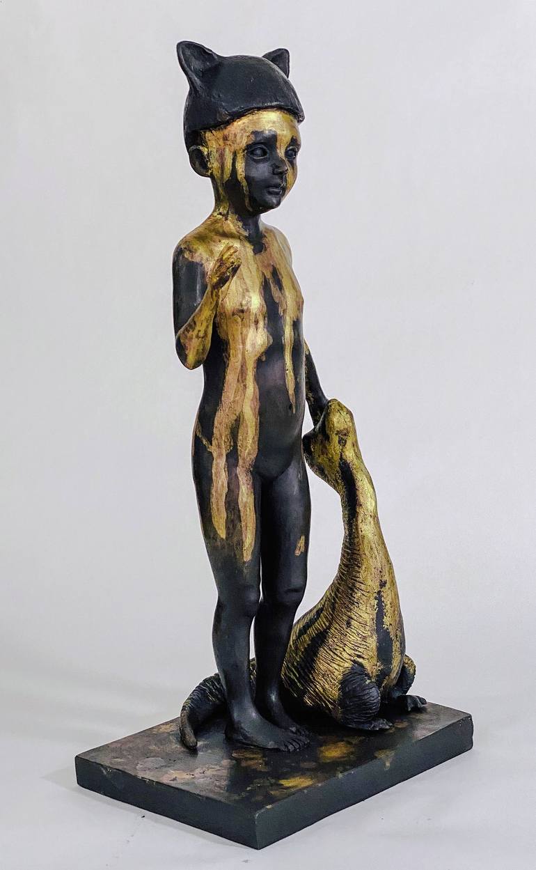 Original Figurative Children Sculpture by Francesca Dalla Benetta