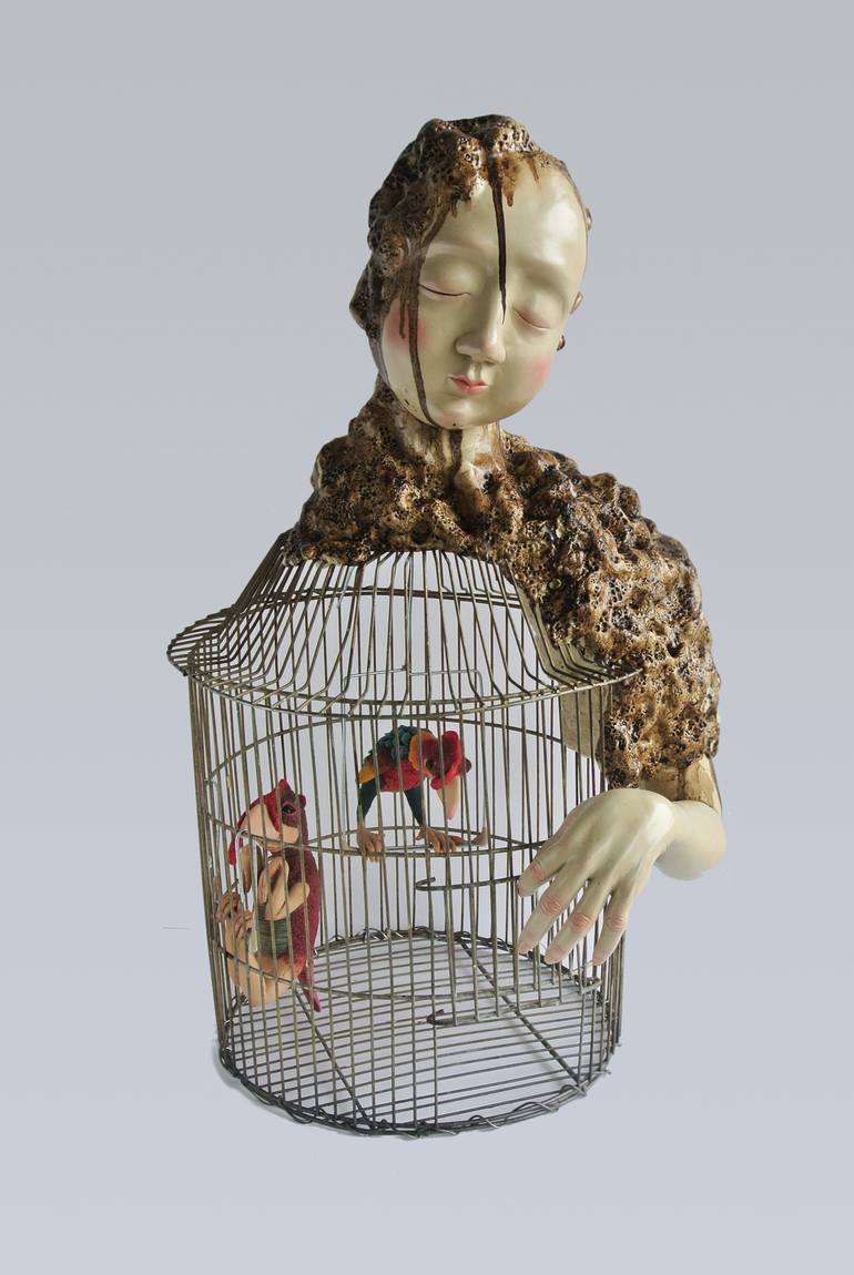 Original Figurative Fantasy Sculpture by Francesca Dalla Benetta
