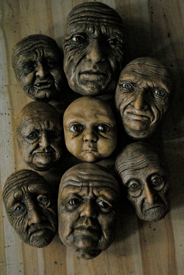 Original Realism People Sculpture by Francesca Dalla Benetta