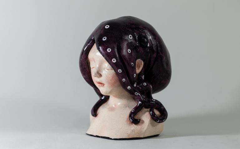 Purple Octopus Girl - Print