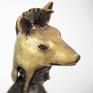 This is one of my Unique Pieces in bronce, it is the only of its kind.
It is the mask of a Xoloescuincle, the mexican hairless dog.
It´s in honor of Mexico, which has been my home for 13 years now!