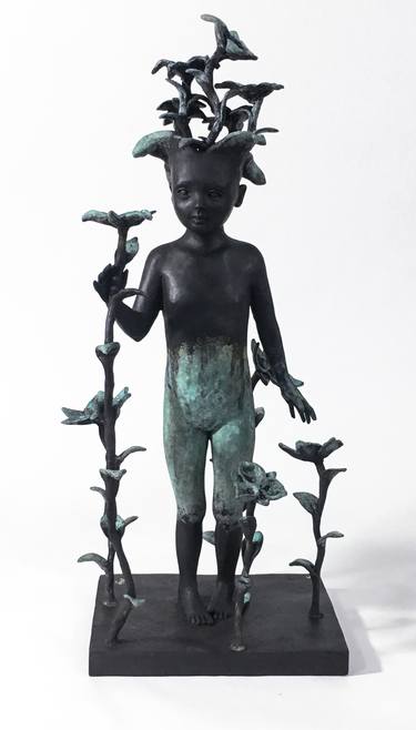 Original Surrealism Children Sculpture by Francesca Dalla Benetta