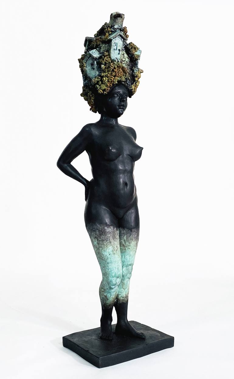 Original Surrealism Women Sculpture by Francesca Dalla Benetta