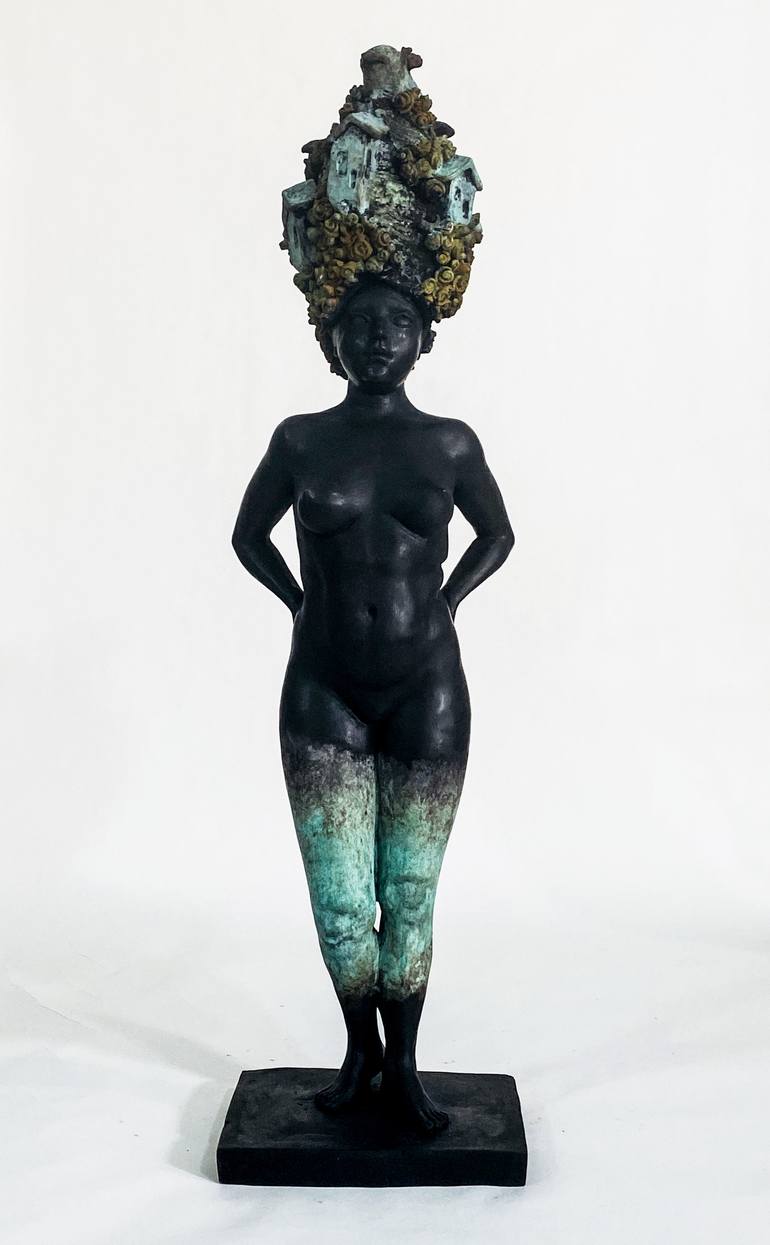 Original Surrealism Women Sculpture by Francesca Dalla Benetta
