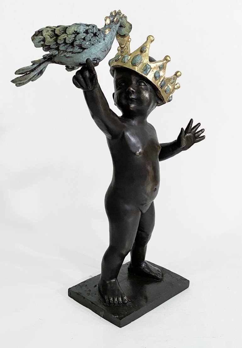 Original Figurative Children Sculpture by Francesca Dalla Benetta
