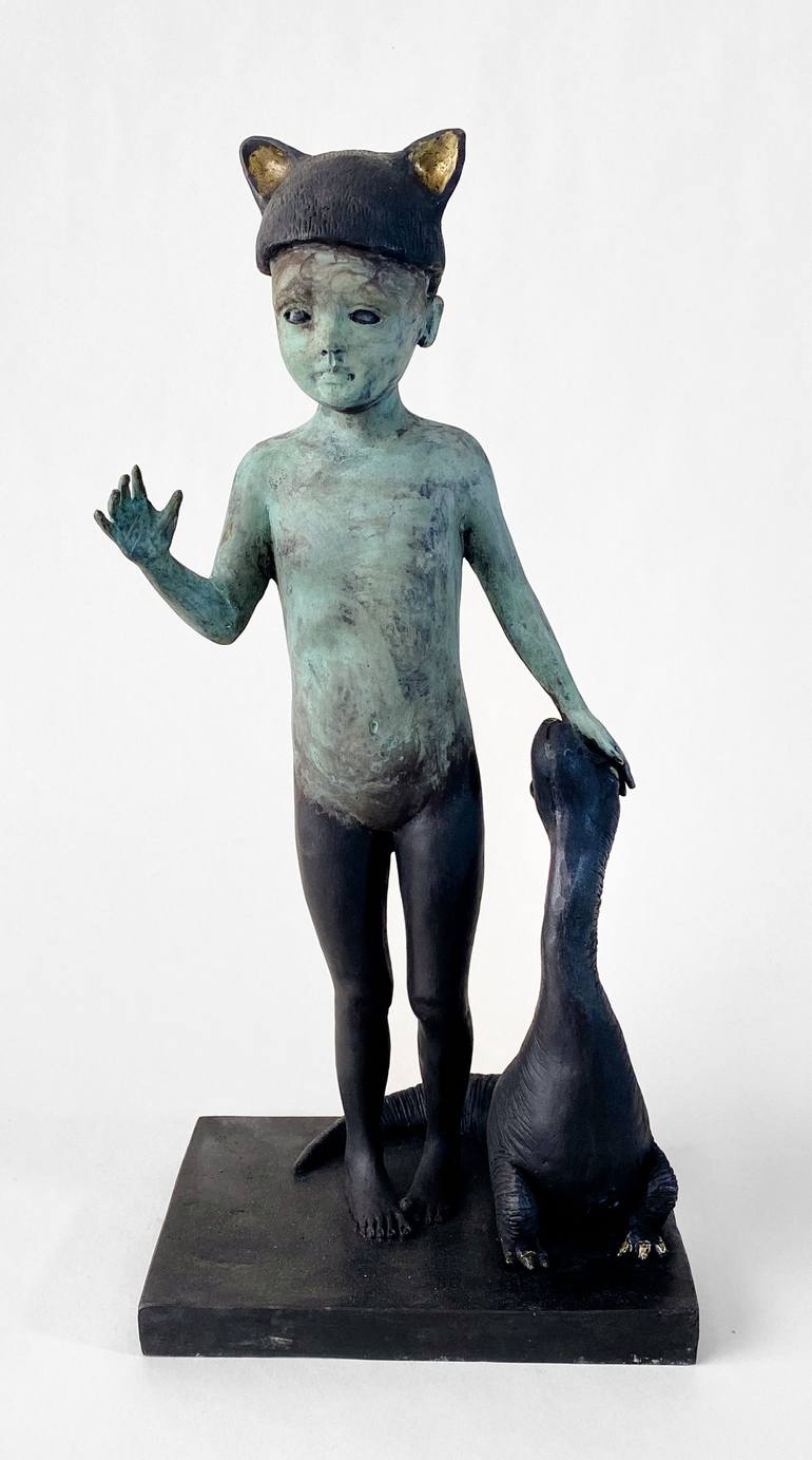 Original Realism Children Sculpture by Francesca Dalla Benetta