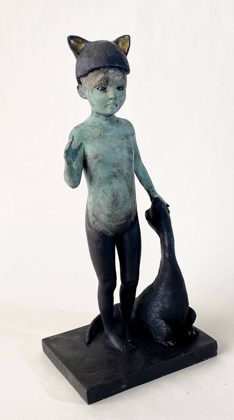 Original Realism Children Sculpture by Francesca Dalla Benetta
