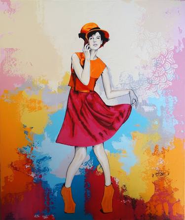 Original Pop Art Women Paintings by Livien Rozen