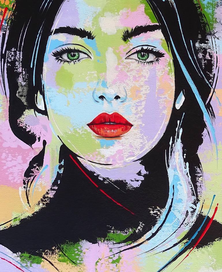 Original Pop Art Portrait Painting by Livien Rozen