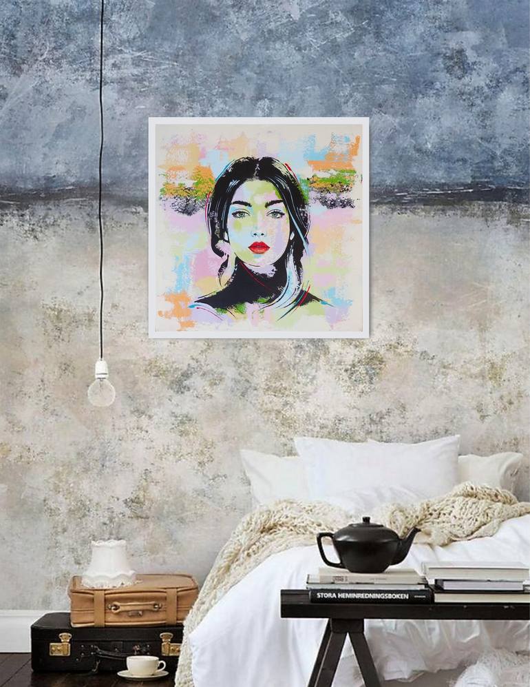 Original Pop Art Portrait Painting by Livien Rozen