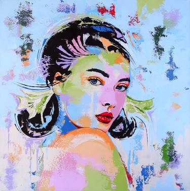 Original Pop Art Portrait Paintings by Livien Rozen