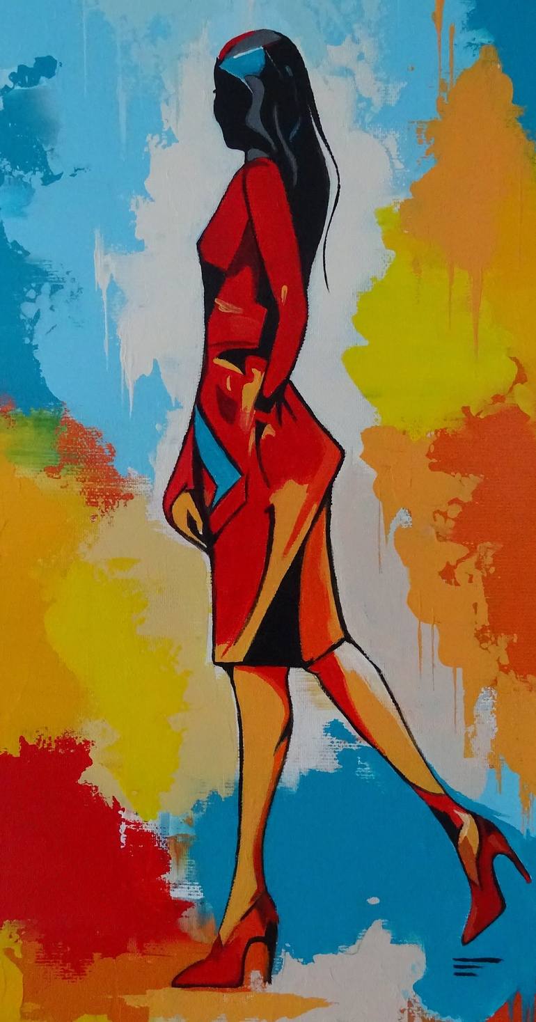 Original Figurative Fashion Painting by Livien Rozen