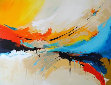 Original Abstract Expressionism Abstract Paintings by Livien Rozen