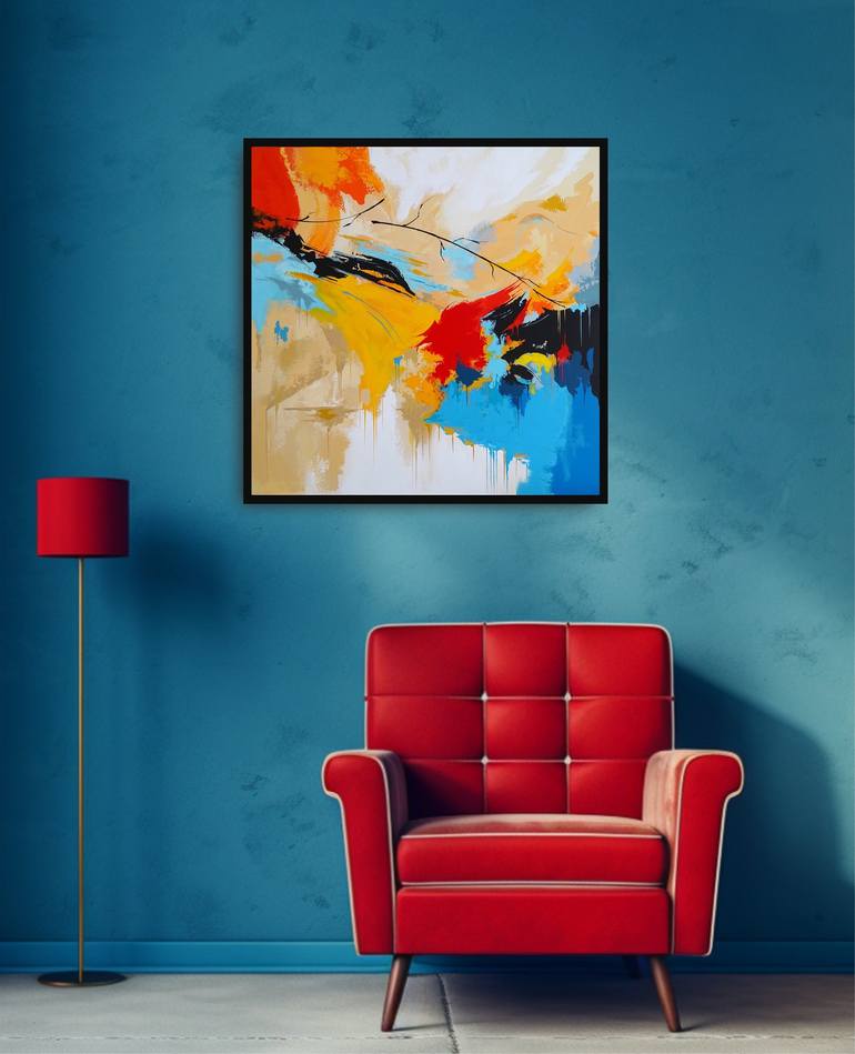 Original Abstract Expressionism Abstract Painting by Livien Rozen