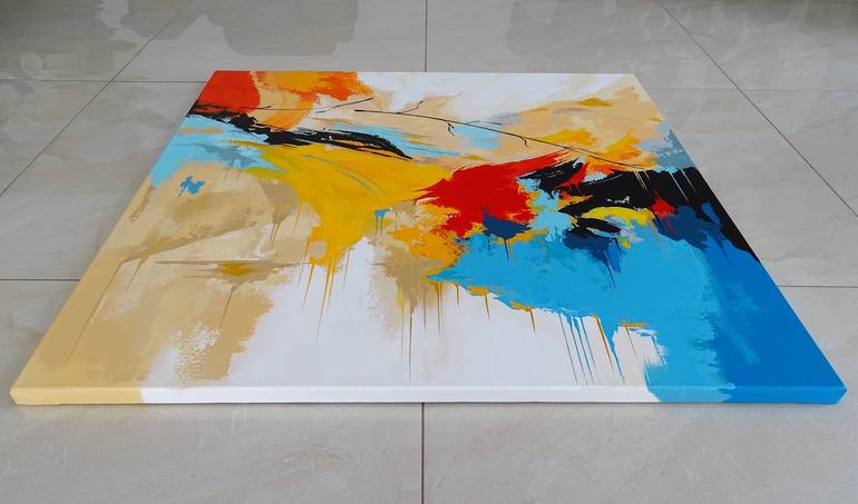 Original Abstract Expressionism Abstract Painting by Livien Rozen