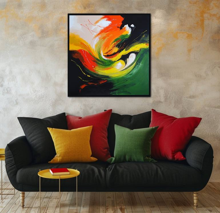 Original Abstract Expressionism Abstract Painting by Livien Rozen