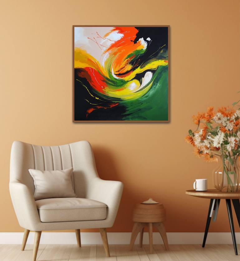 Original Abstract Expressionism Abstract Painting by Livien Rozen