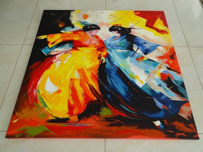 Original Expressionism Women Painting by Livien Rozen